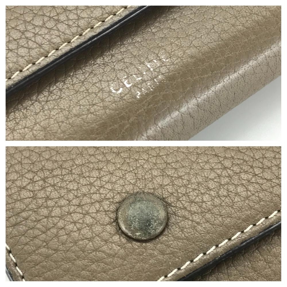 Celine Large Flap Multi-Function Long Wallet Leat… - image 5